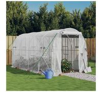 Greenhouse with Steel Frame White 8 m 4x2x2 m
