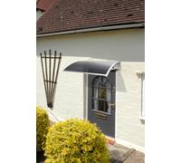 Greenhurst 1.2m Tinted Door Canopy - White