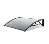 Gablemere 1M Door Canopy Black Grey Cover