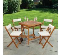 Greenhurst Seaford Portable Stowaway Dining Set, Brown