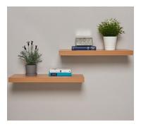 Greenhurst Pack of 2 60cm Floating Shelves 60cm Brown