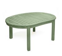 Greenhurst Banana-Shaped Wooden Table - Available in Natural and Sage Green - 100 x 67 x45cm - Sage Green - Acacia