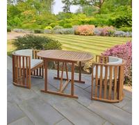 Greenhurst Chiltern Compact Dining Set, Brown