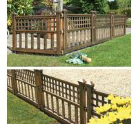 Greenhurst Decorative Fence Panels Pack of 4 Garden Border Edging in Bronze Greenhurst Bronze