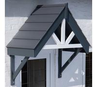 Greenhurst Deluxe Traditional Door Canopy, Uv Coated Grey Polymers