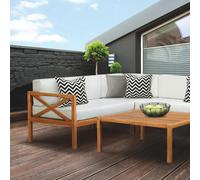 Greenhurst Kemberton Sofa Set - Acacia Wood - Natural - Ecru