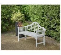 Greenhurst Lutyens 2 Seater Wood Garden Bench - White