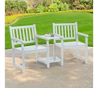 Greenhurst Hardwood PU Painted Love Seat One Size White