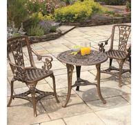 Greenhurst Rose Design Armchair Patio Set 2 Seater in Bronze Greenhurst Bronze