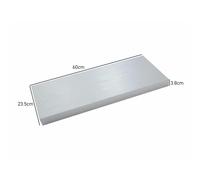 Greenhurst Set of 2 White Floating Shelves - Easy Fit Wall Shelves in 40cm & 60cm Sizes, Modern Invisible Bracket Design - 60cm - White