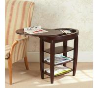 Swivel Top Side Table - Mahogany