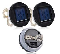 Greenidea Solar Lights Replacement Top for Outdoor Hanging Lanterns,Silicone Edge (3.35 in /3 Pack, String Light/4 Color, 22508C)