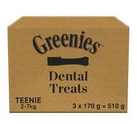 GREENIES Daily Original Dog Treats Teenie - The Smart Dental Treat for Dogs (2 -7 kg) - 66 chews - Pack of 3 (3 x 170 g)