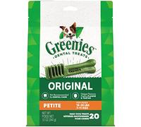 Greenies Dental Chews Petite Treats for Dogs - TREAT-PAK Package 12 oz. 20 Treats