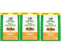 GREENIES Dog Pill Pockets Capsule | Chicken Flavor 60 Count - Pack of 3