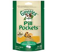 Greenies PILL POCKETS for Dogs Tablet Size Natural Soft Dog Treats, Chicken Flavor, 3.2 oz. Pack (30 Treats)