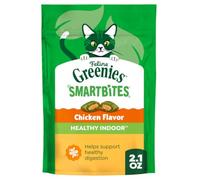 Greenies FELINE SMARTBITES HEALTHY INDOOR Natural Treats for Cats, Chicken Flavor, 2.1 oz. Pouch