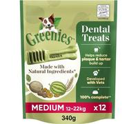 Greenies Original Adult Regular Dog Treats 12 x Dental Chews 340g (Pack of 6)