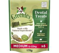 Greenies Original Adult Regular Dog Treats 6 x Dental Chews 170g