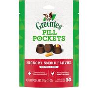 Greenies Pill Pockets for Dogs Capsule Size Natural Soft Dog Treats, Hickory Smoke Flavor, (6) 7.9 oz. Packs (180 Treats)