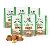 Greenies Pill Pockets for Dogs Capsule Size Natural Soft Dog Treats with Real Peanut Butter, (6) 7.9 oz. Packs (180 Treats)