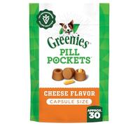 Greenies Pill Pockets Large Size Soft Dog Treats for Capsules, Cheese Flavor, Made With Natural Ingredients Plus Minerals & Trace Nutrients, 7.9 oz. (30 Count, Pack of 1)