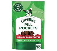 GREENIES PILL POCKETS Soft Dog Treats, Hickory Smoke, Tablet, one (1) 3.2-oz. 30-count pack of GREENIES PILL POCKETS Treats for Dogs #1 vet-recommended choice for giving pills