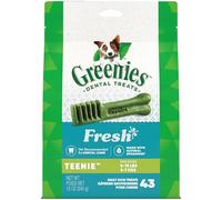 Greenies TEENIE Natural Dental Care Dog Treats Mint Fresh Flavor, 12 oz. Pack (43 Treats)