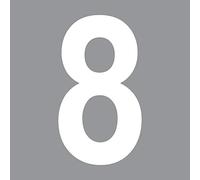GreenIT 12 cm White Sticker House Number Choice Number Number Letter ABC (Number 8)