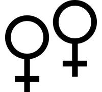 GreenIT 2 Sticker 10cm Venus Woman Symbol Sign Logo Tattoo Wall Tattoo Car Decoration Adhesive Foil - Black, 10cm