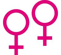 GreenIT 2 Stickers 15 cm Venus Woman Symbol Characters Logo Tattoo Sticker Wall Sticker Car Decoration Film (Fuchsia)