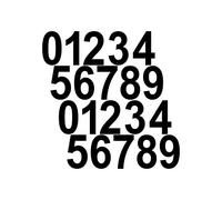 GreenIT 20x 3 cm Black Number Numbers Number Numbers Number House Number Sticker Die Cut Tattoo Decorative Film