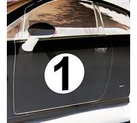 GreenIT 4 Stickers 20 cm Start Number 1 Racing Car Start Number Number Gate Hall Garage Workshop Waste Container