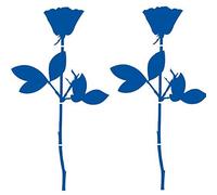 GreenIT Rose 20cm Car Window Mirror Sticker Tattoo Die Cut Decals Vinyl Self-Adhesive Decor Film Depeche Mode - 2 Piece Blue
