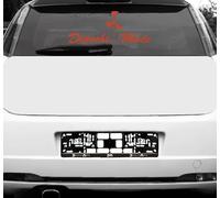 GreenIT Set of Script Lettering and Rose Sticker Tattoo Die Cut Car Decal Car Rear Decorative Film Depeche Mode (Red Inverse)