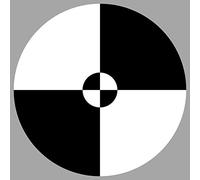 GreenIT Sticker 10 cm crosshair marking symbol sign note crash test dummy car motorcycle (2)