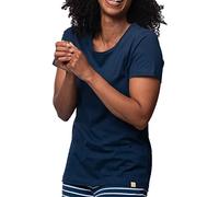 greenjama Women's GOTS Certified Single Jersey T-Shirt Pajama Top, Ultramarine, 10