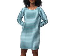 greenjama Women's Sleep Shirt Striped GOTS Certified Nightgown, Topaz, 38