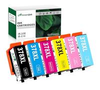 Greenjob 378XL Ink Cartridges Multipack Replacement for Epson 378XL, 6 Pack