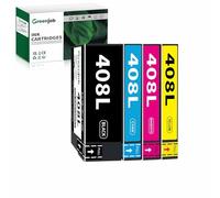 Greenjob 408L Ink Cartridges Replacement for Epson 408 408L Printer Ink Cartridges Multipack Compatible with Epson WorkForce Pro WF-C4310 WF-C4810 WF-C4310DW WF-C4810DTWF WFC4310 WFC4810 (4 Pack)
