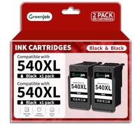 Greenjob 540XL Black Ink Replacement for Canon 540 Ink Cartridges Black