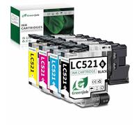 Greenjob LC521 Ink Cartridges Replacement for Brother LC521 Ink Cartridges