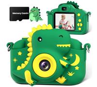GREENKINDER Kids Camera 2.0” Screen Dual Lens Cameras, 20MP & 1080P Video Camcorder, Kids Digital Camera with 32GB Card, Childrens Camera Boys Gifts for Girls Toys Age 3-12