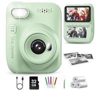 GREENKINDER Kids Camera Instant Print 3.0'' Screen, Girls & Boys Age 3-12