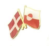 Greenland Denmark Arctic Scandinavia Friendship Metal Enamel Country Flags Pin Badge
