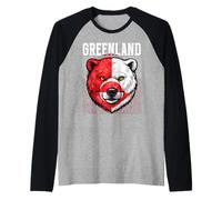 Greenland Fan Polar Bear Greenlander Raglan Baseball Tee