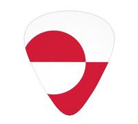 Greenland flag 12 Piece Guitar Pick Set Durable Non Slip Different Sizes for Electric Guitar Acoustic Guitar Ukulele