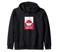 Greenland Flag Arctic Ocean Whale Tail Minimalist Zip Hoodie