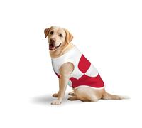 Greenland Flag Dog Clothes for Medium and Large Dogs - Soft Cotton Pet Clothing for Daily Wear, Walking, (Large, Blue,Yellow)