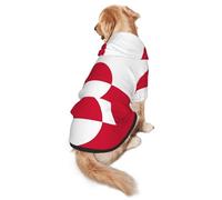 Greenland Flag Dog Hoodie - Dog Hoodie for Medium & Large Dogs - Stylish Pet Sweatshirt with Pocket & Leash Hole